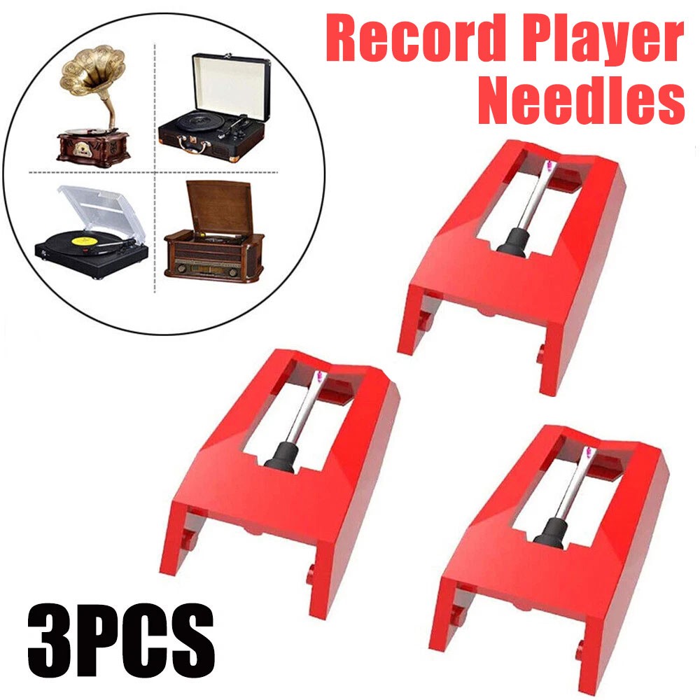 3Pcs Record Player Needles, Universal Replacement Stylus Needles Replacement