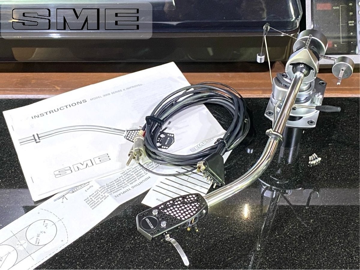 SME 3009 S2 Improved Tonearm Fixed Shell w/ Original SME Cable Tested Japan