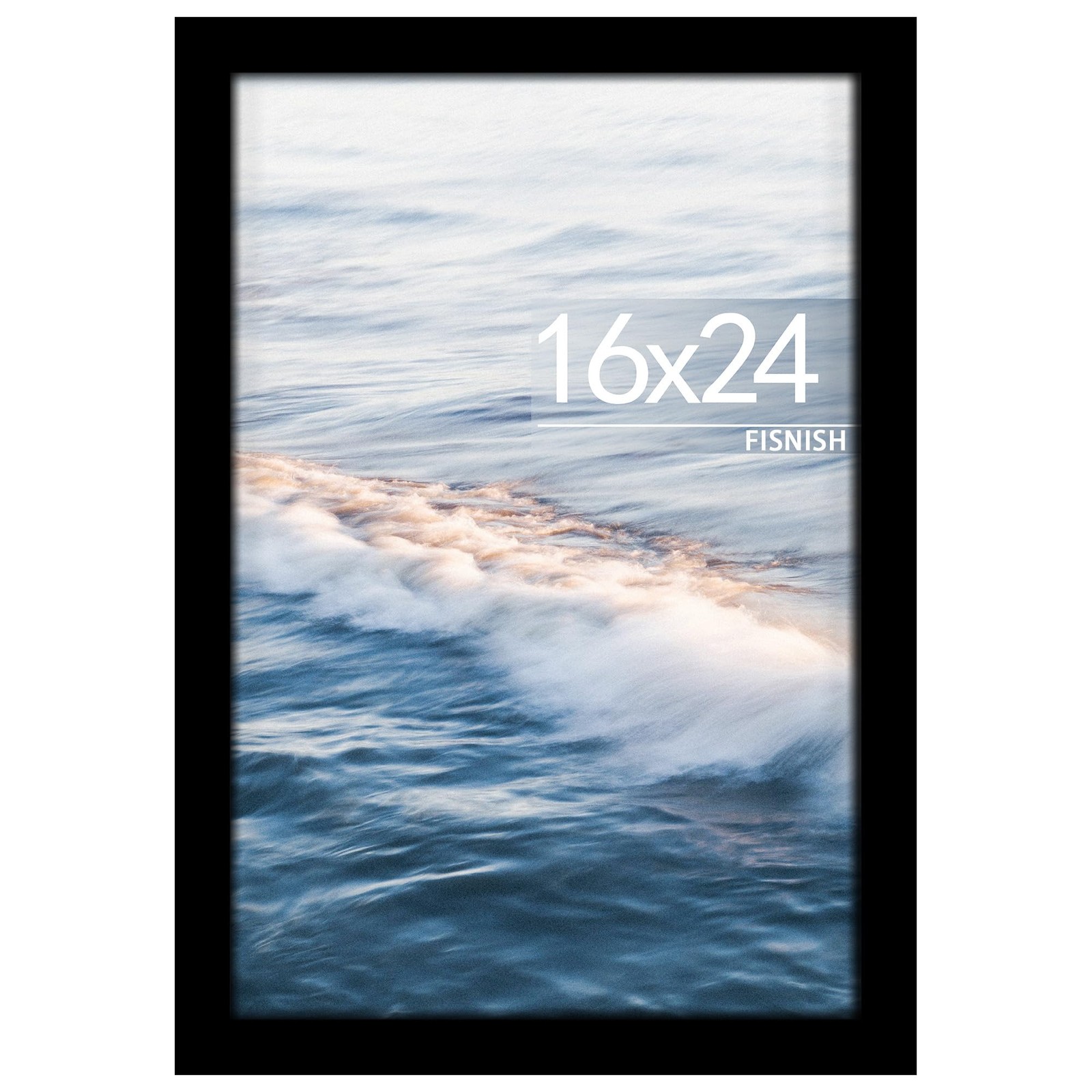 Fisnish 16×24 Picture Frame, Classic Black 16 x 24 Poster Frame 16×24,