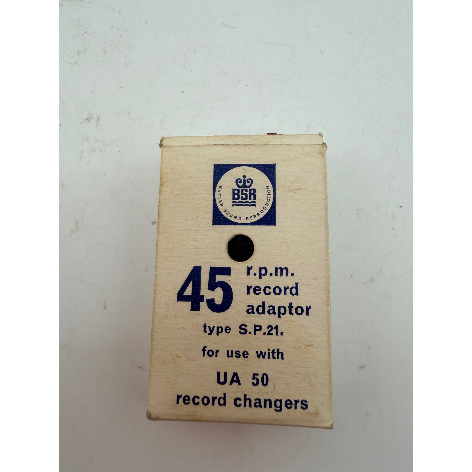 BSR Type S.P.21 45 RPM Record Adaptor for UA 50 Record Changers Vintage UK Made