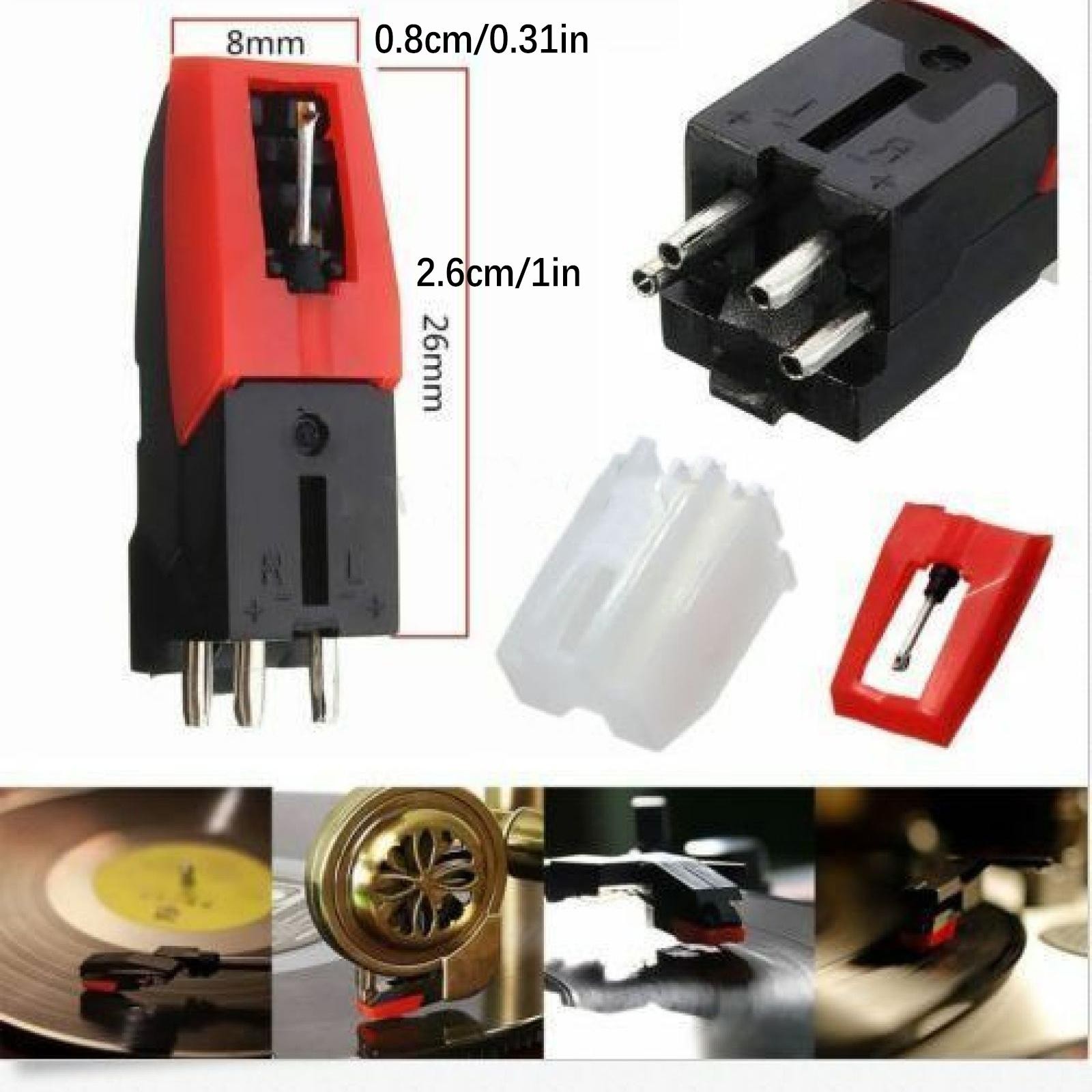 2Pack Turntable Phono Ceramic Cartridge W/ Stylus Needle For LP Record Player x