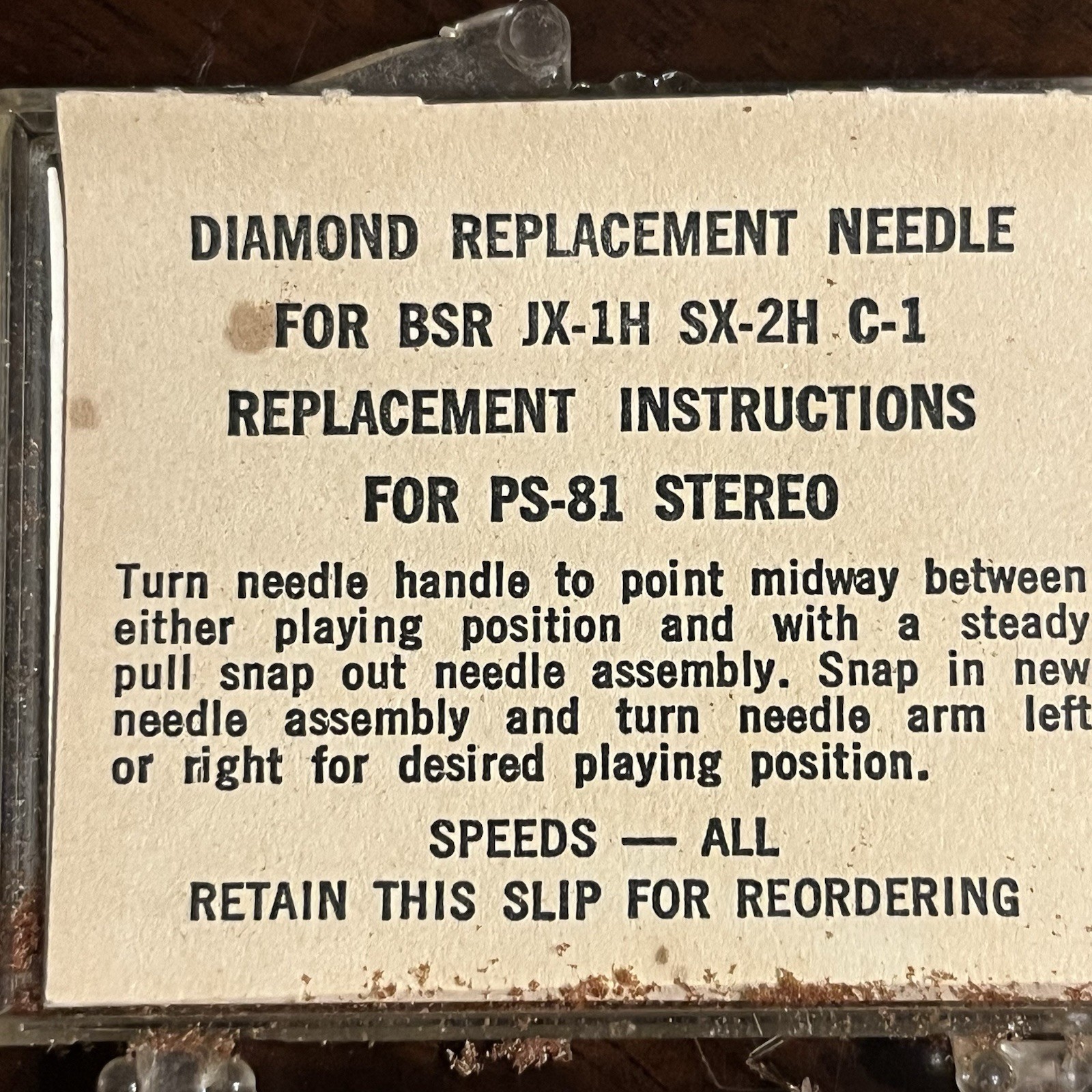 NOS Transcriber Diamond Needle Stylus ST3 78 for BSR JX-1H SX-2H C-1 PS-81 NEW