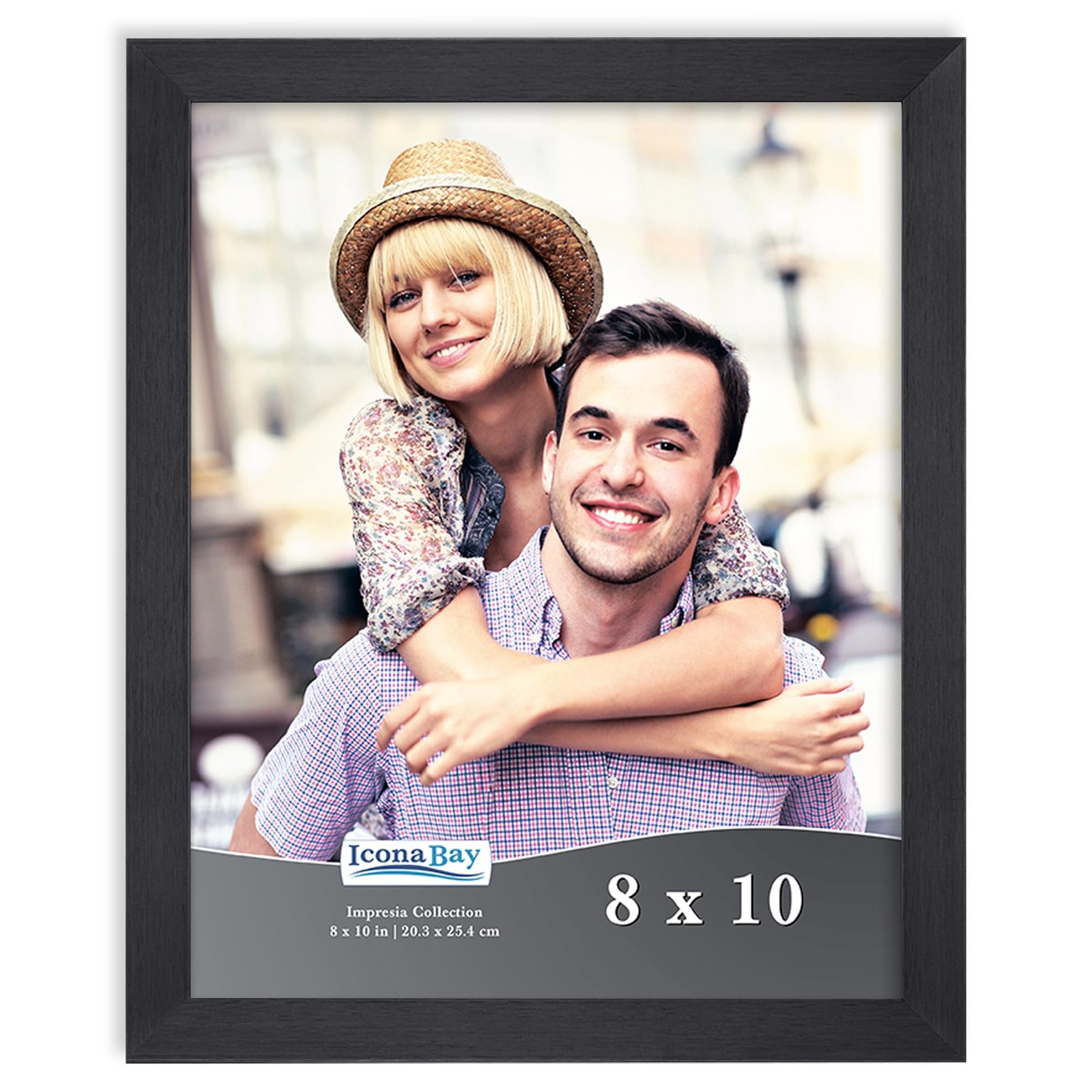 Icona Bay 8×10 Black Picture Frame, Simple Modern Design, Table 8×10,