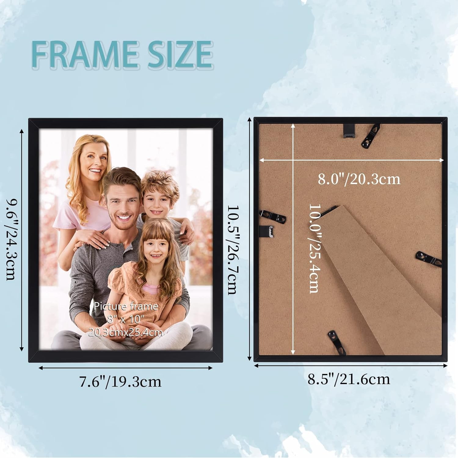 WIFTREY Black 8×10 Picture Frame Set of 18, Multi Photo Frames 8 8×10,