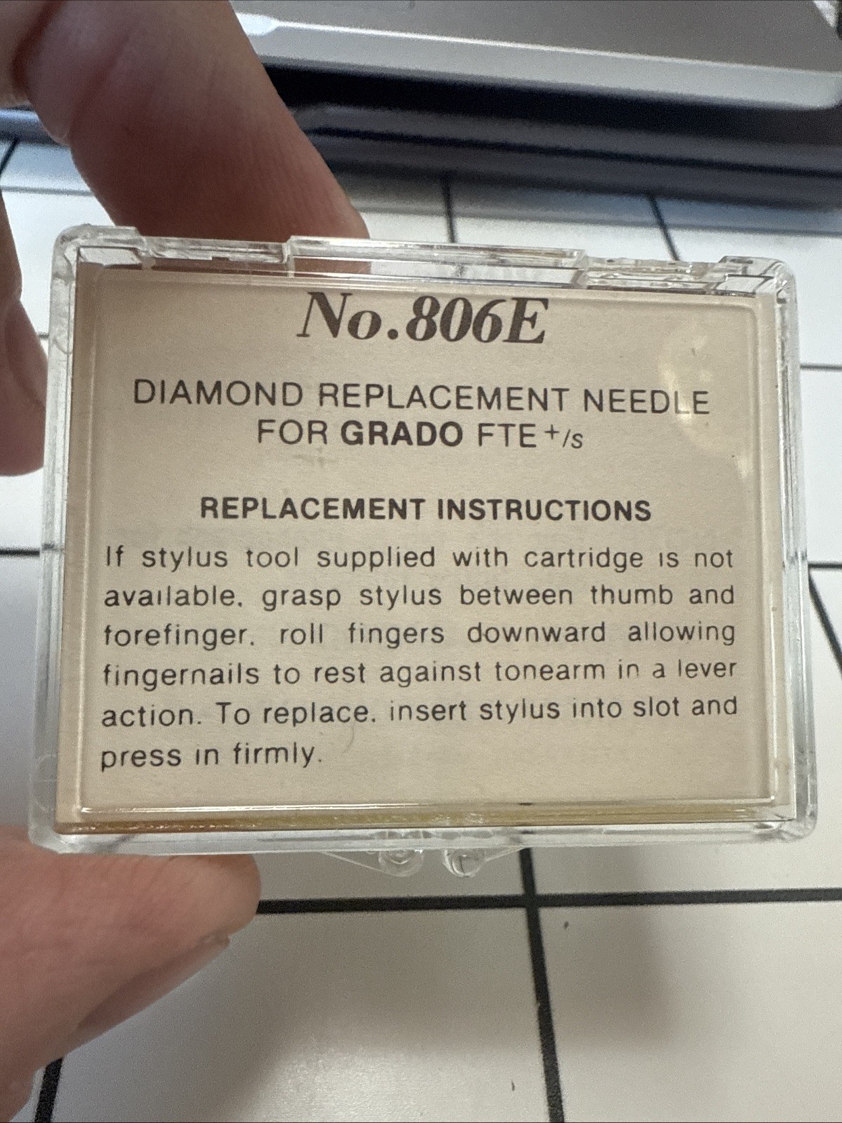 New Old Stock NOS NIB GRADO FTE +/s stylus turntable cartridge needle OEM