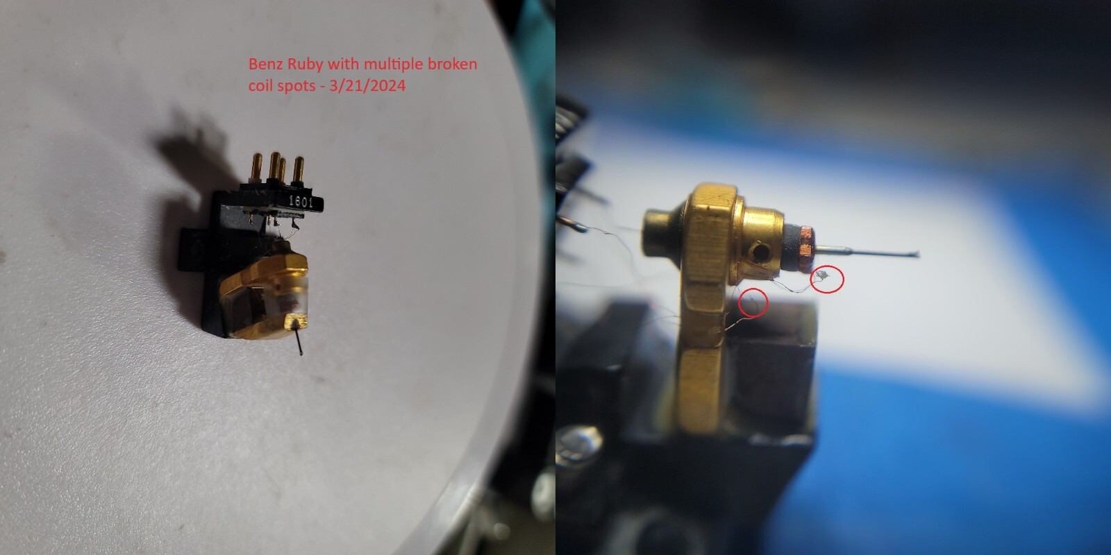 Moving Coil Phono Cartridge Coil Repair Service