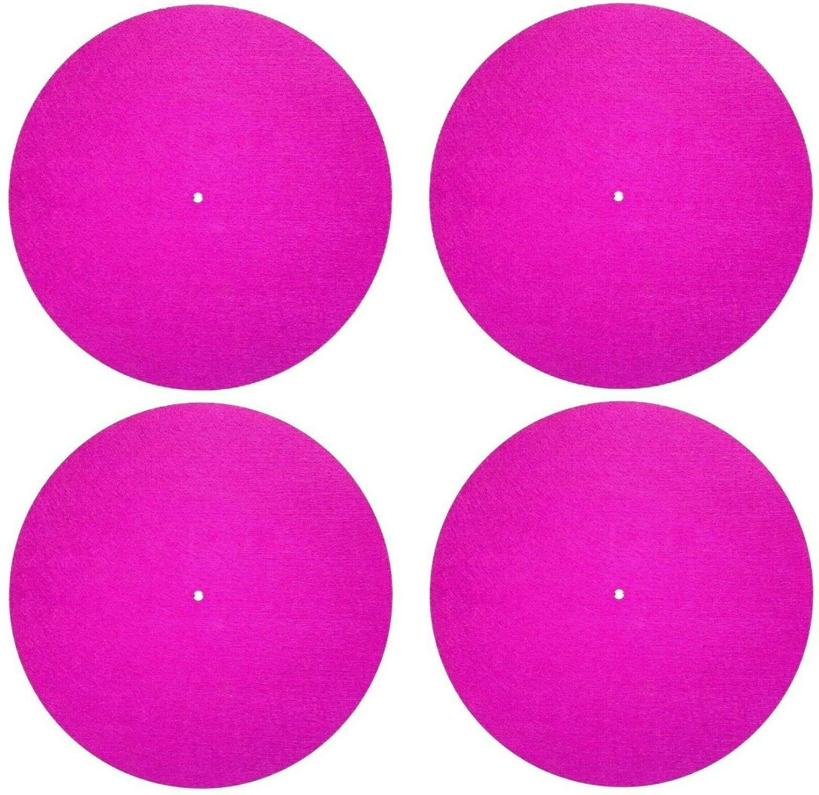 Purple Felt Turntable Slipmat 2 Pair 12-in. Vinyl Record DJ Pro Platter Slip Mat