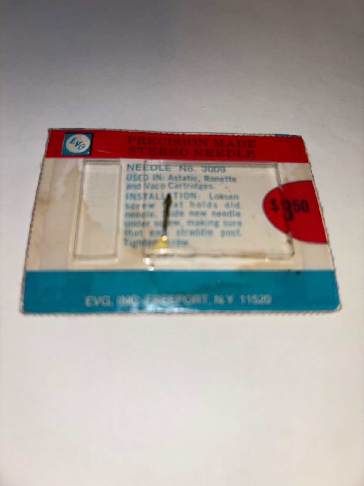 EV (Electro-Voice) stereo diamond needle 3009, Astatic, Roneyte, Baco Cartridge