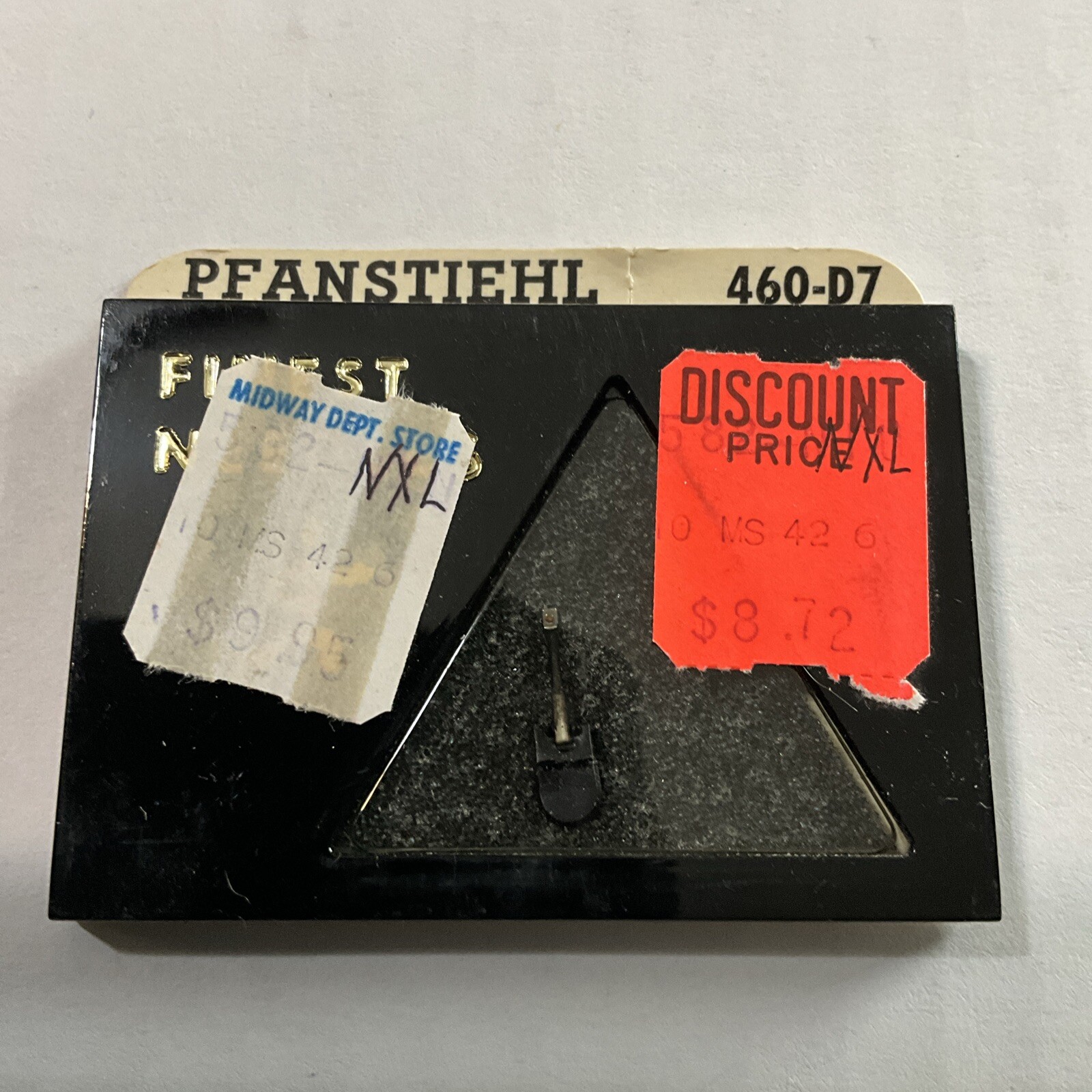 NOS Pfanstiehl 460-D7 Diamond Phono Needle Stylus Euphonics Magnavox Zenith