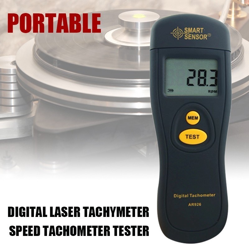 Portable Digital Laser Tachymeter Speed Turntable Tachometer Tester for LP Vinyl