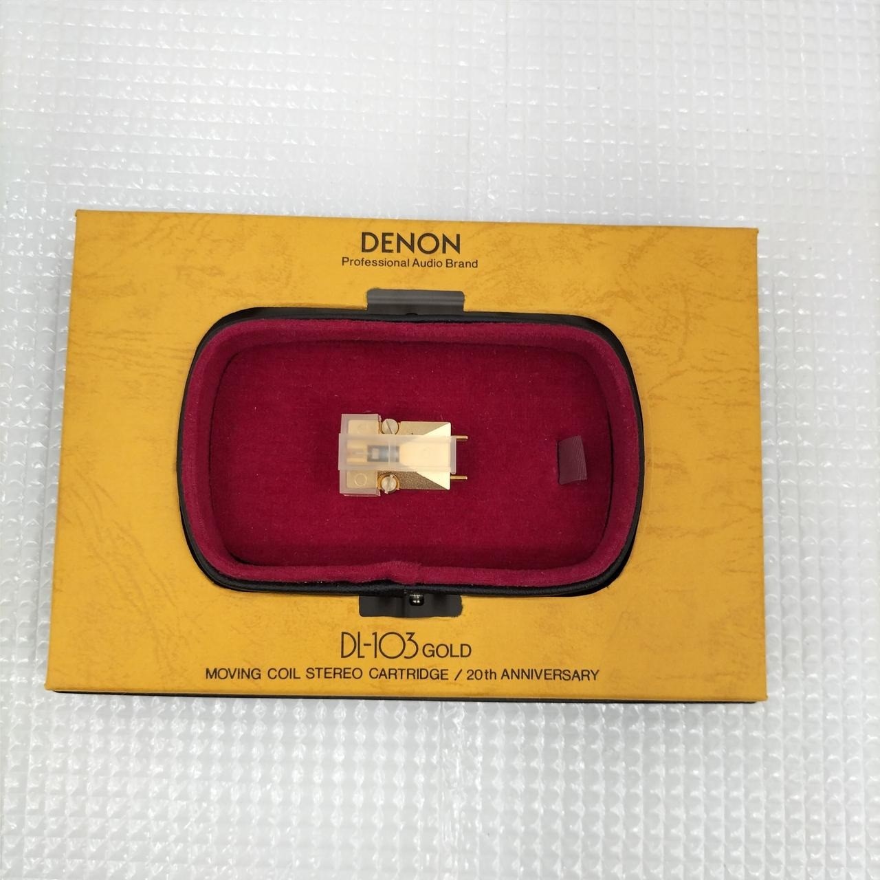 DENON DL-103 GOLD 20th Anniversary MC Moving Coil Cartridge w/ Case Box Tested