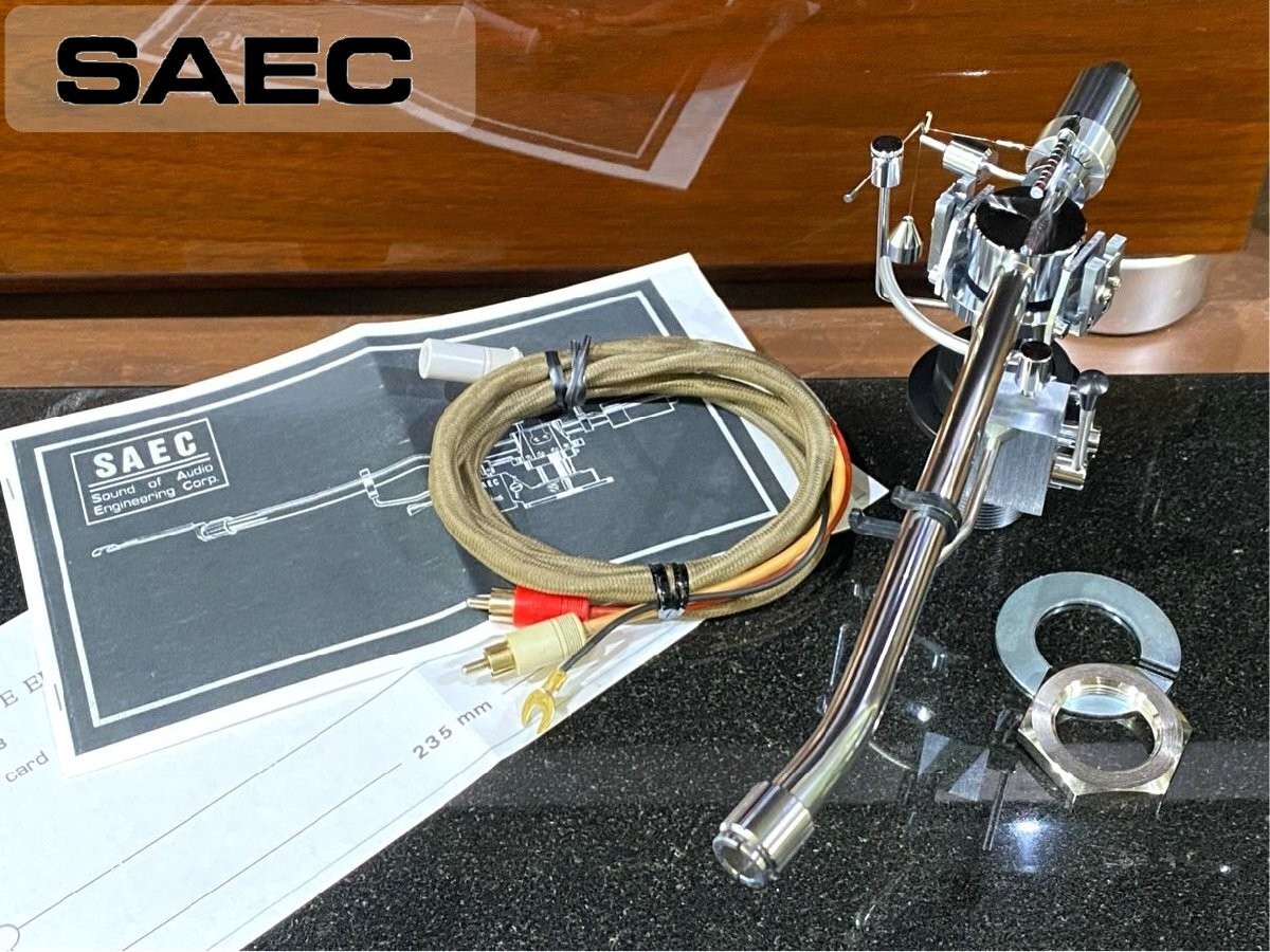 SAEC WE-308 Tone Arm PHONO Cable Included Lifter Oil Refilled Used