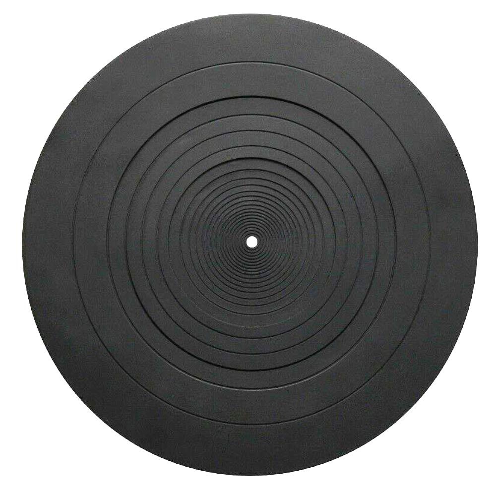 Universal Rubber Slipmat Turntable Platter 12inch 12 Inch Diameter, Black