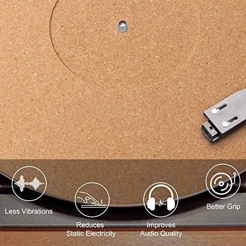 3-PC Cork Turntable Mats – 3 mm Recessed Turntable Platter Cork Mat Reduce
