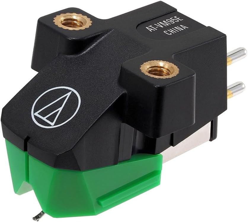 High-Performance AT-VM95E Green Vinyl Cartridge: Easy Installation & Rich Sound