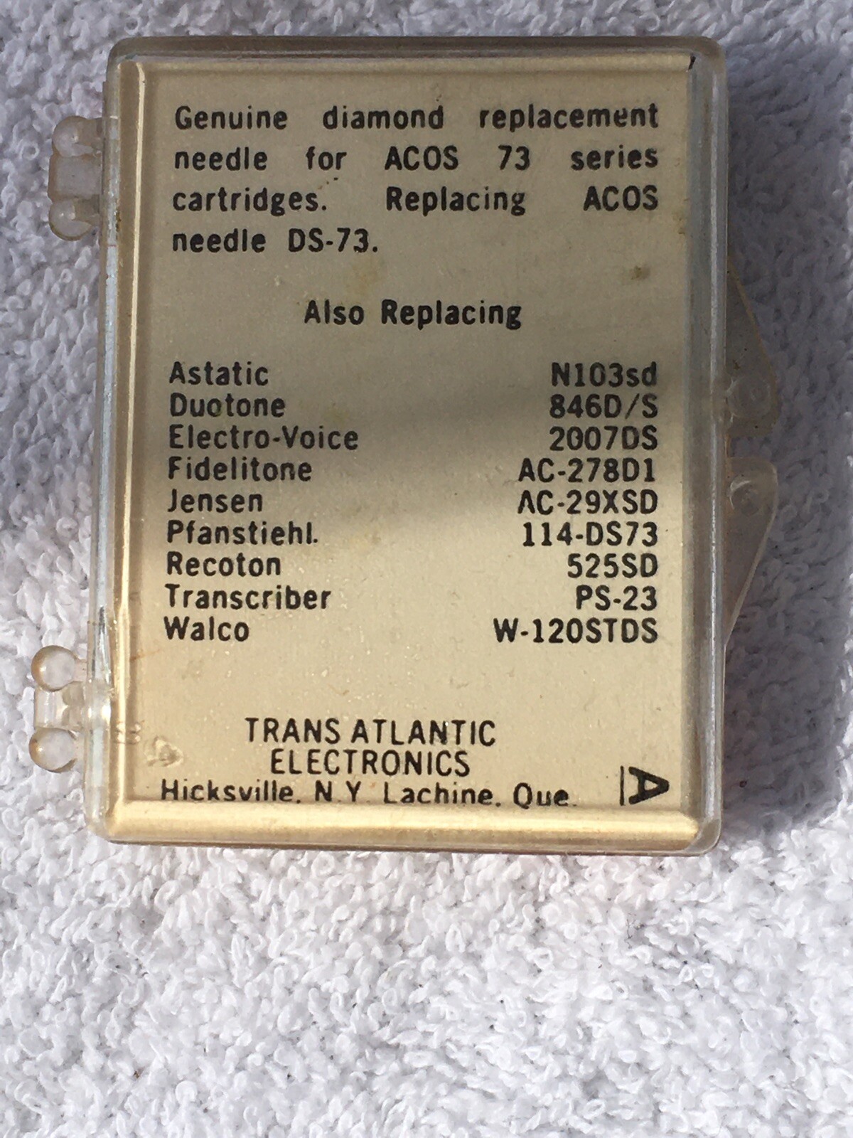 Genuine Diamond Replacement Phonograph Needle FOR ACOS DS-73 & Others See Pics
