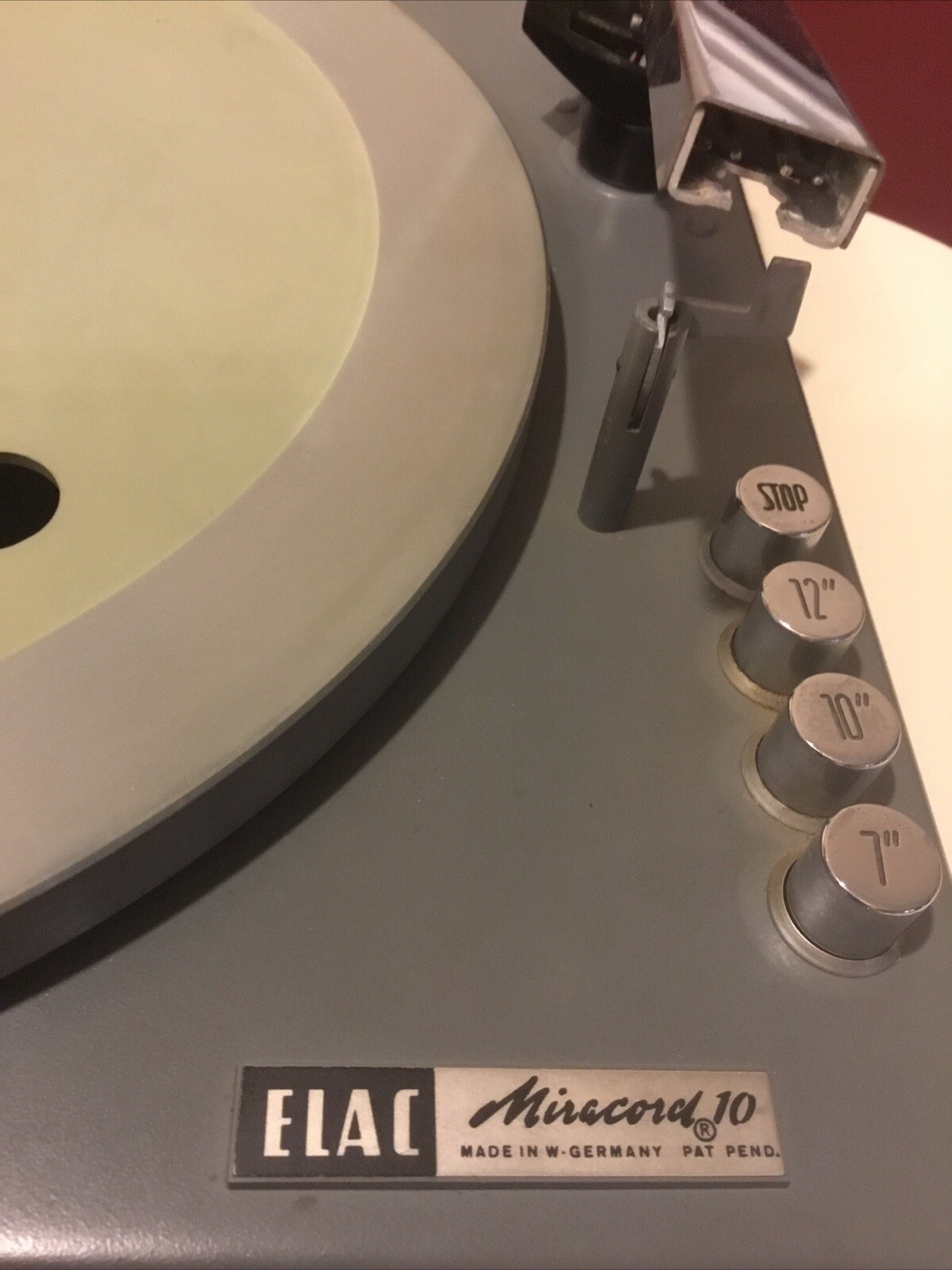 Studio ELAC Miracord 10 Turntable Chrome Stop Push Button-Free Shipping