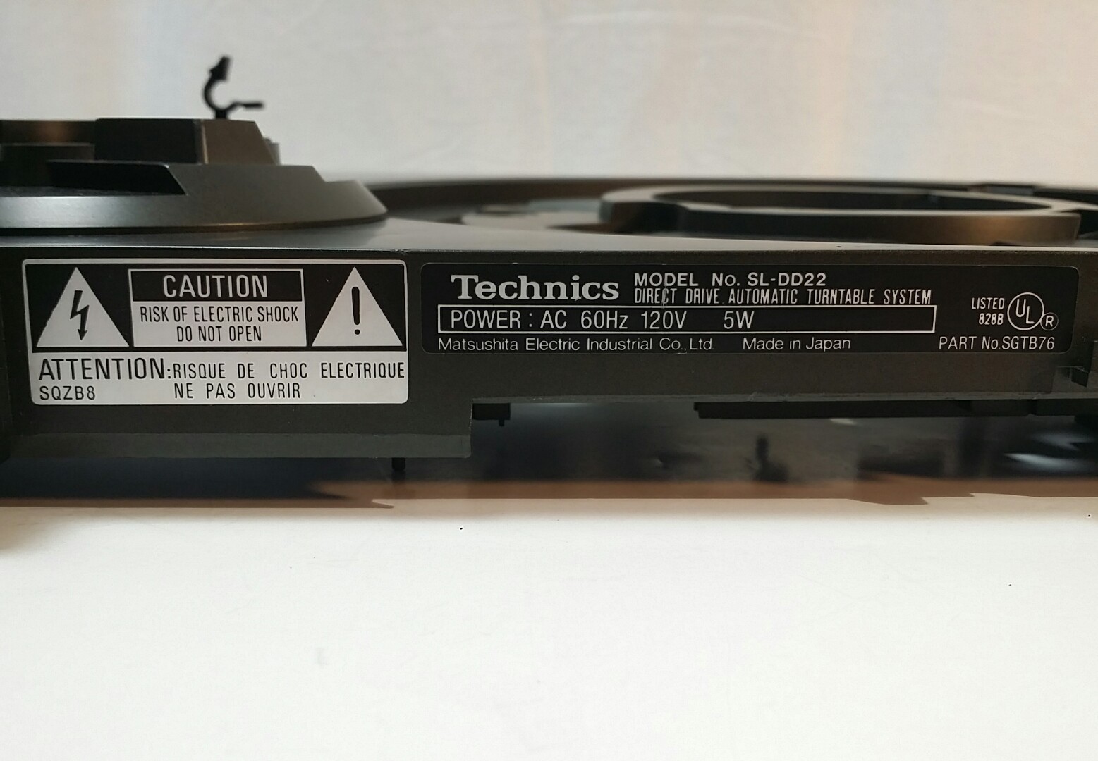 Technics SL-DD22 Turntable Cabinet Replacement Part