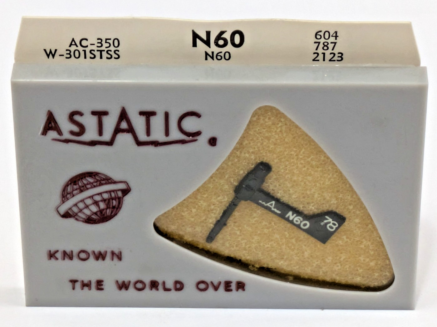 Astatic N60 Needle Record Player Stylus 78 LP 0.7m AC-350 W-301STSS 604 787 2123