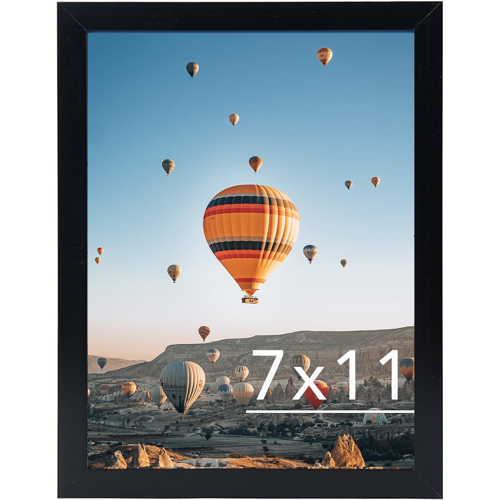 JCJMY 7×11 Picture Frame Black for Wall Hanging or Tabletop- inch,