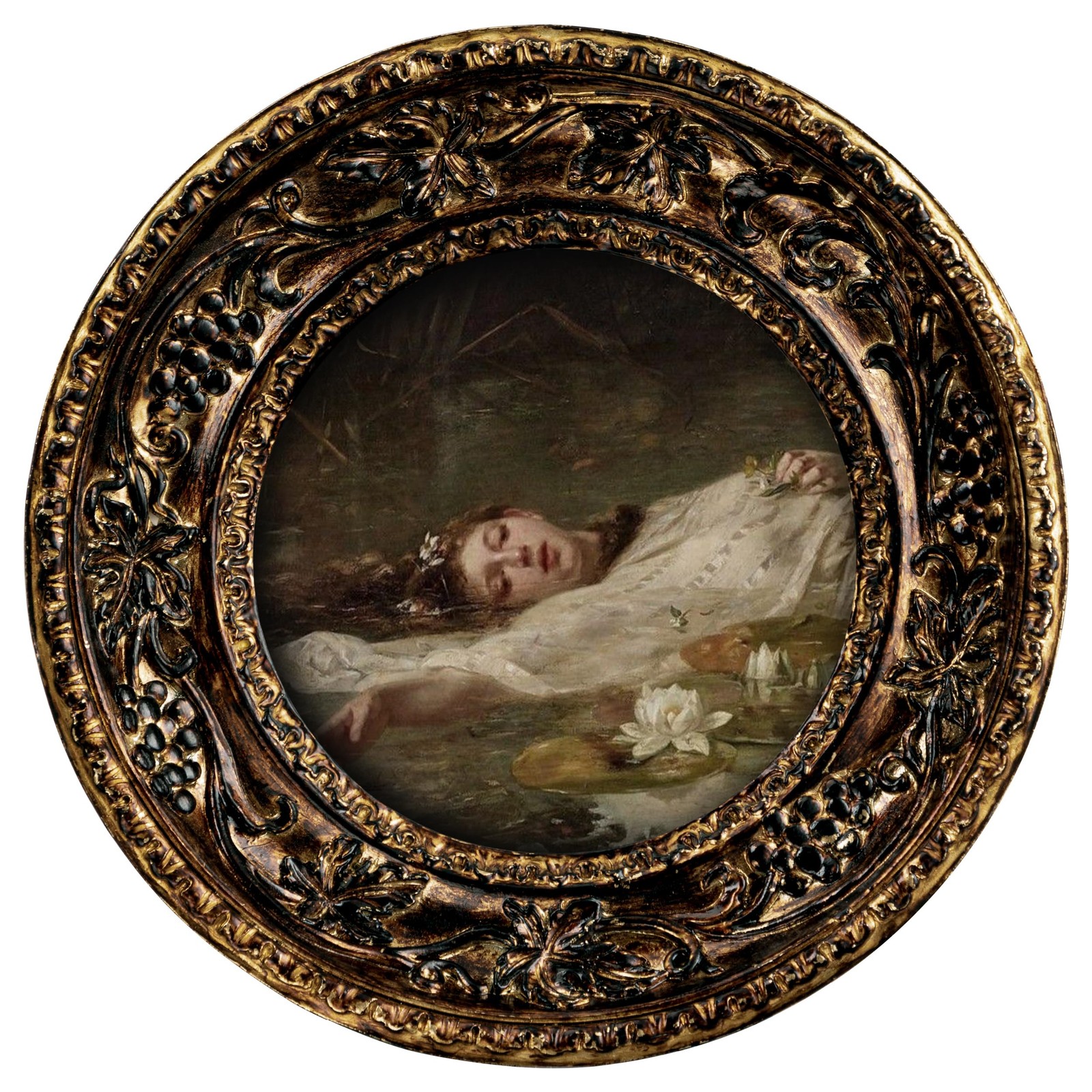 eletecpro 3×3 Small Round Picture Frame, Retro 3×3, Antique Gold Ornate