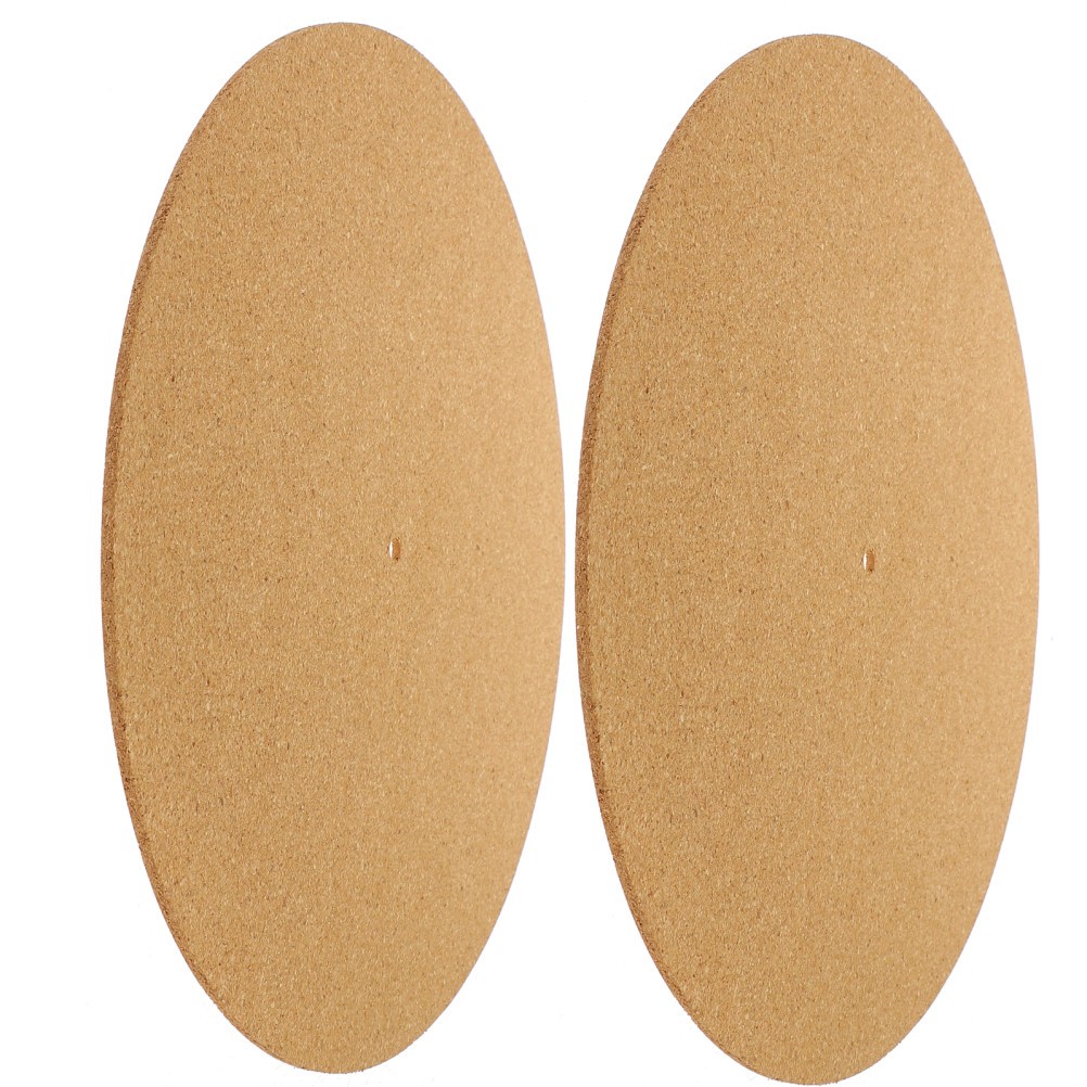 2Pcs Cork Turntable Slipmat Vinyl Record Mat Vibration Noise Dampening Accessory
