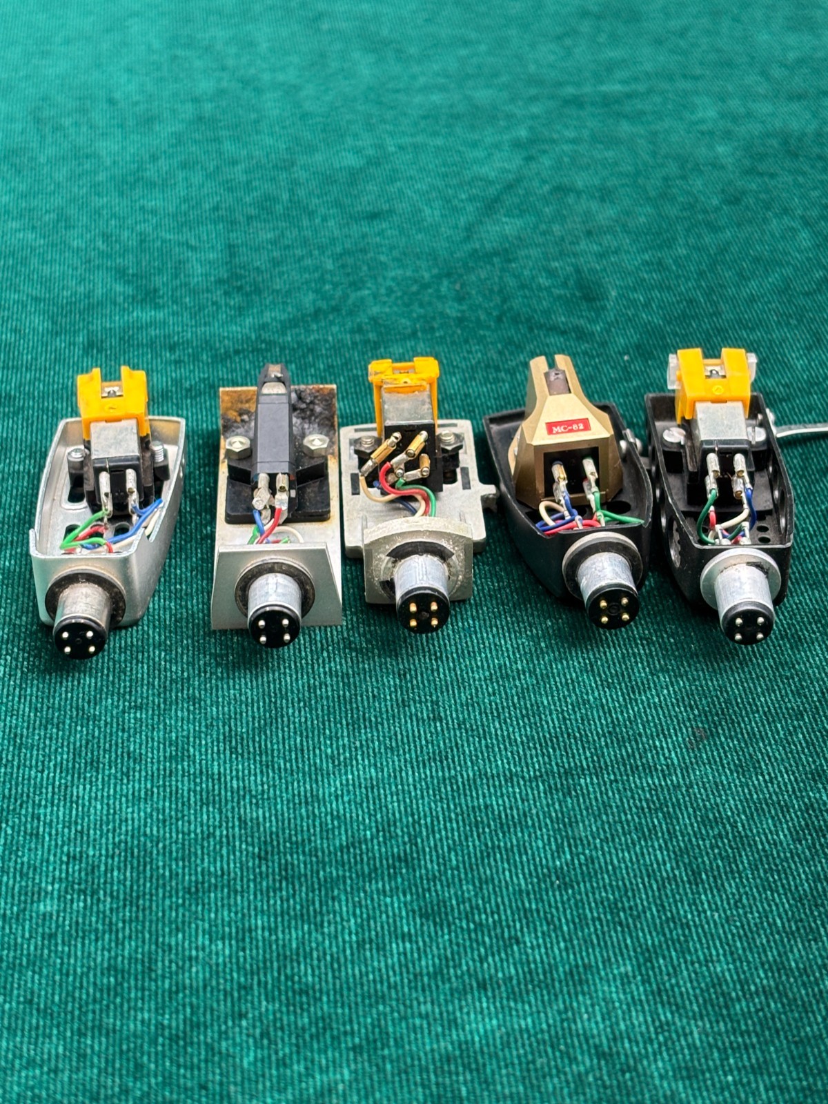 Vintage Lot 5 Turntable Phono Cartridge For Parts