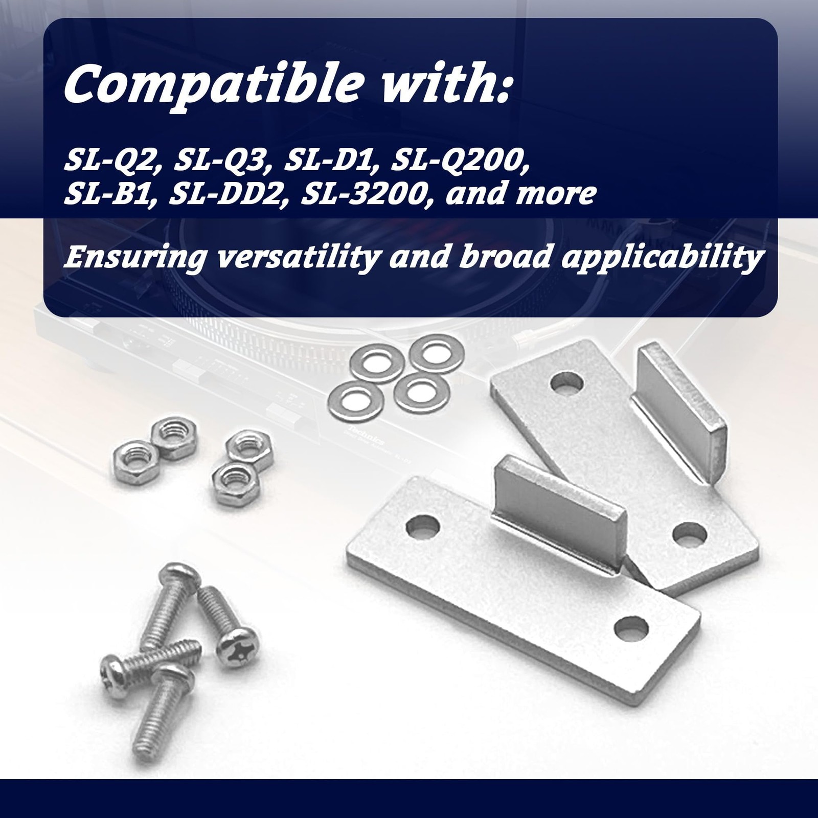 Turntable Dust Cover Hinges – Repair Tabs and Hinge Brackets for Silver