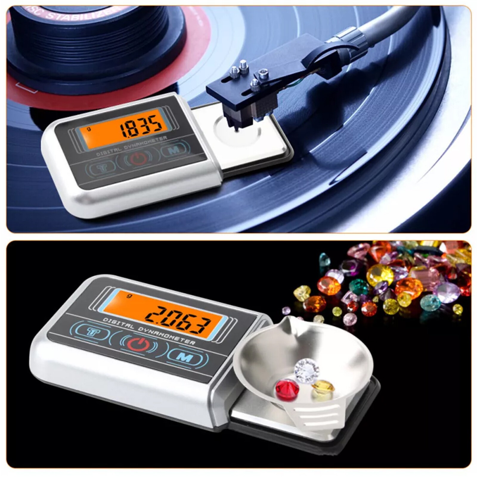 0.005g Mini Digital Turntable Stylus Force Gauge LED Arm Load Meter
