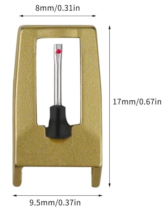 Record Player Needle, Upgraded Record Player Cartridge with Diamond Stylus GOLD