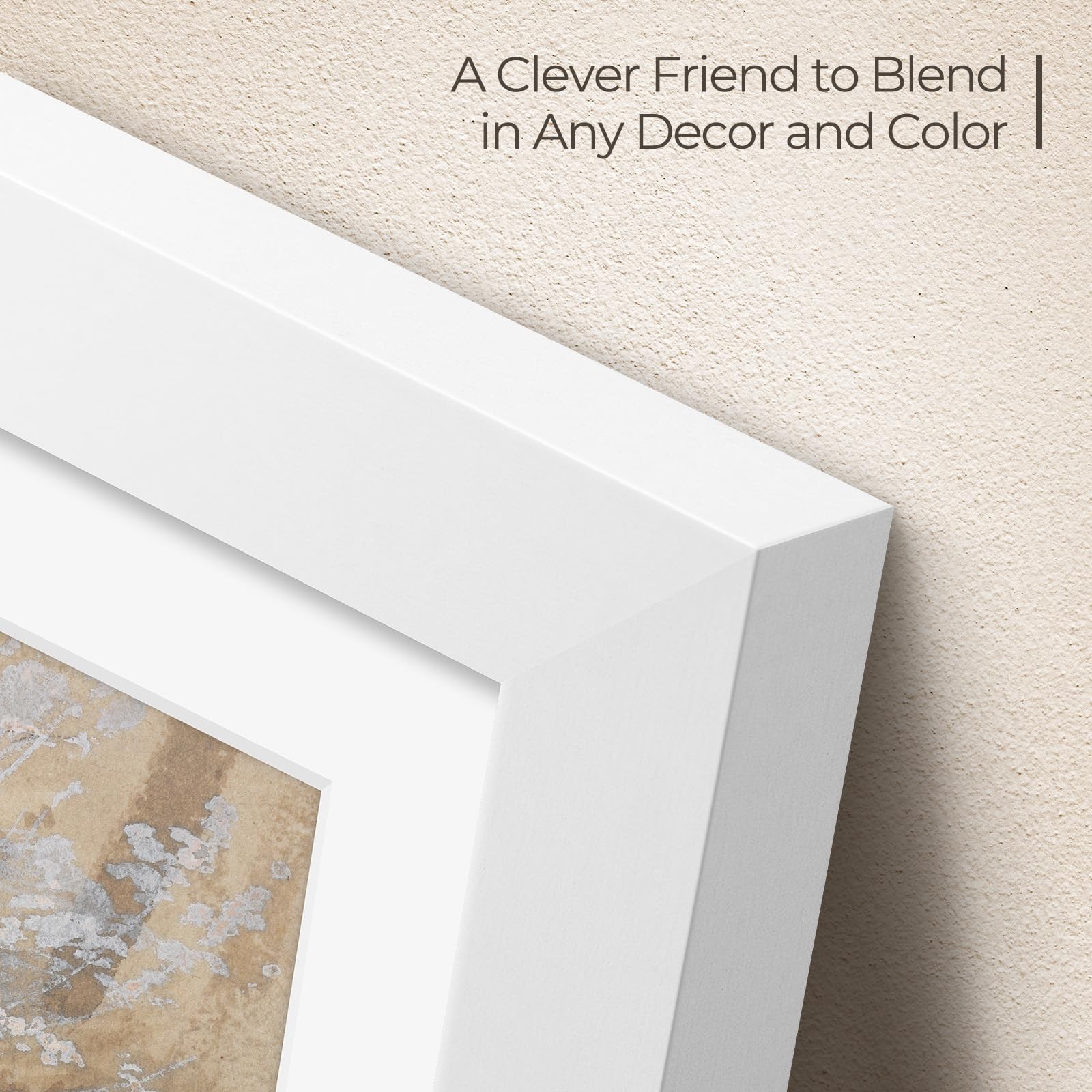 AUEAR, 11×14 Picture Frames Set of 6, with Mat for 8×10 or 11×14, White