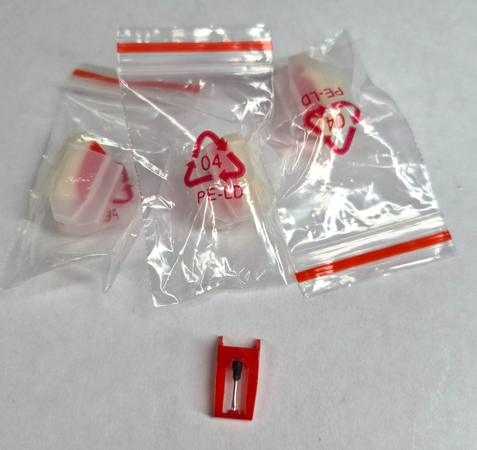 Ywhomal Turntable Needle Stylus Replacement Lot of 4 Red Record Player 1361