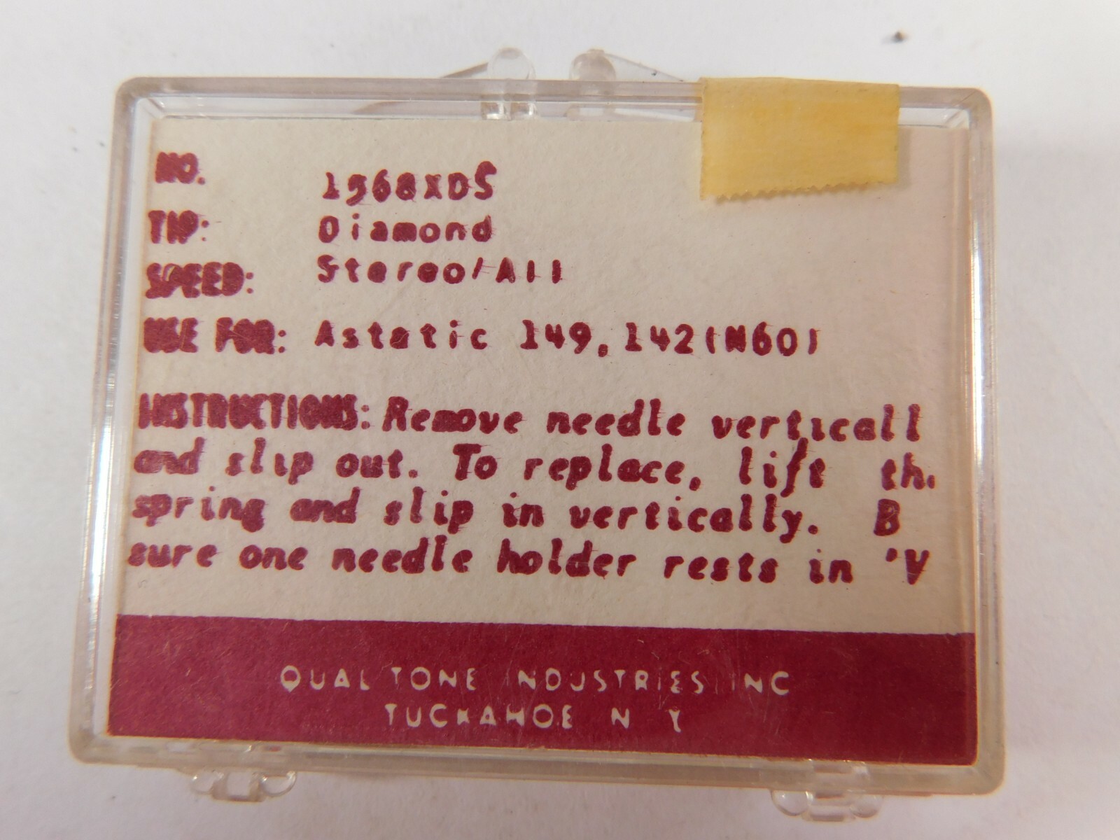 Vtg NOS Qualitone 1568XDS Phonograph Diamond Needle