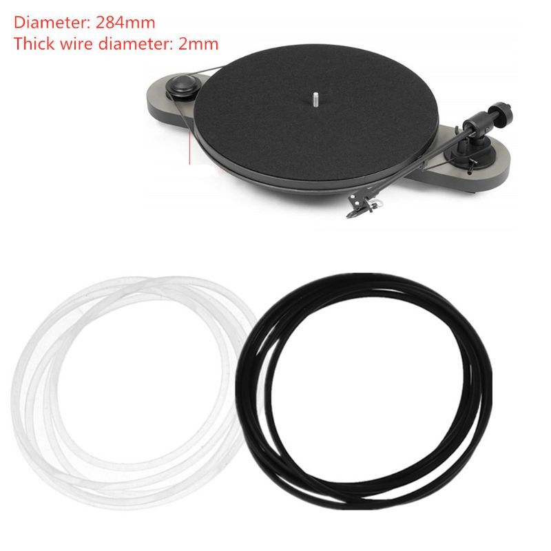 Flat Drive Belt Turntable for LP Vinyl Record Player Phono Belt-Driven Turntable