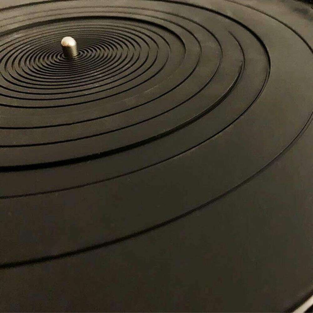 Universal Rubber Slipmat Turntable Platter 12inch 12 Inch Diameter, Black