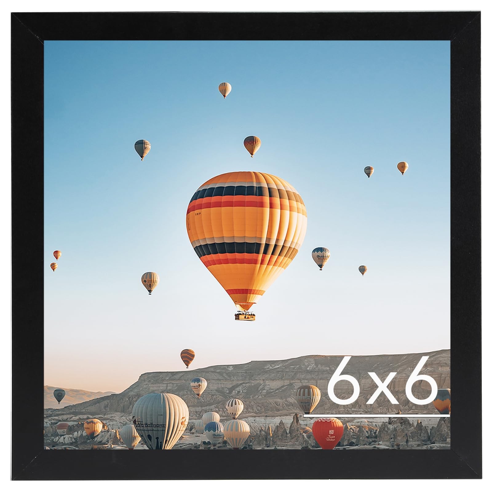 JCJMY 6×6 Picture Frame Black for Wall Hanging or Tabletop, inch,