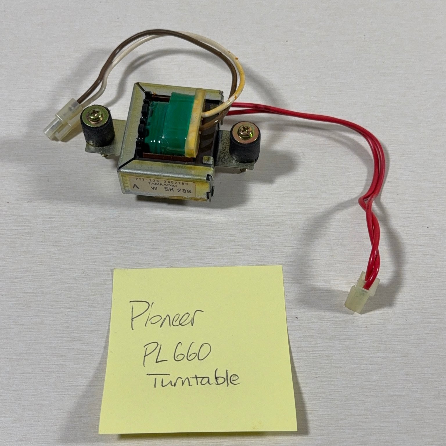 Pioneer Replacement Transformer PL660 Turntable Part PTT-226