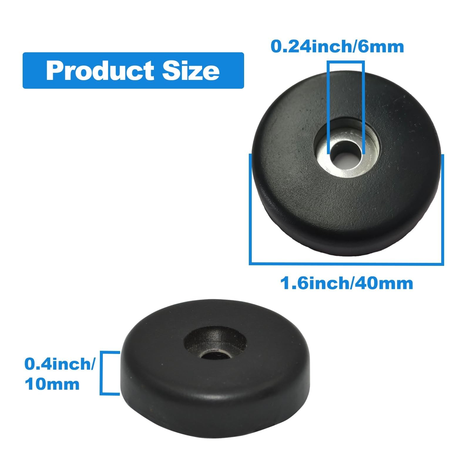 Rubber Feet Speaker 16 Pack 40mm x 10mm Subwoofer Road Case Furniture Black