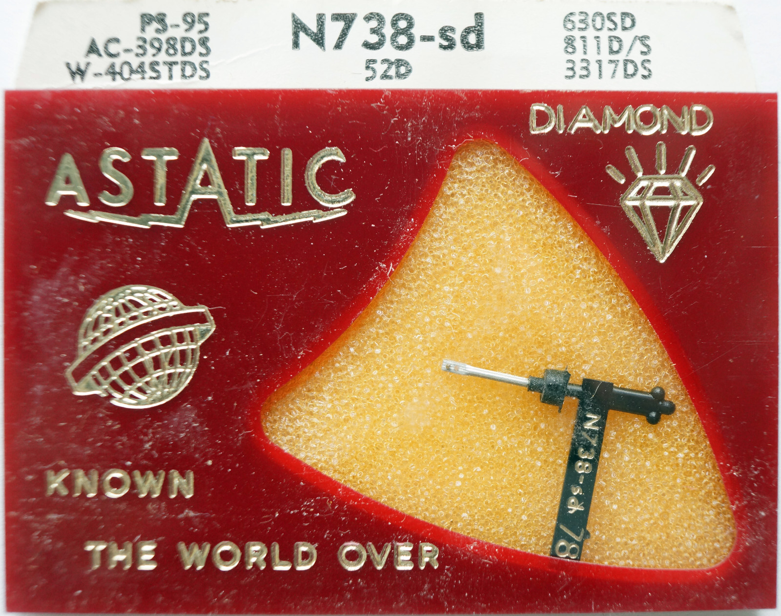 NOS Astatic Diamond Needle N738-sd for tETRAD 52D 630SD 811D/S 3317DS PS-95