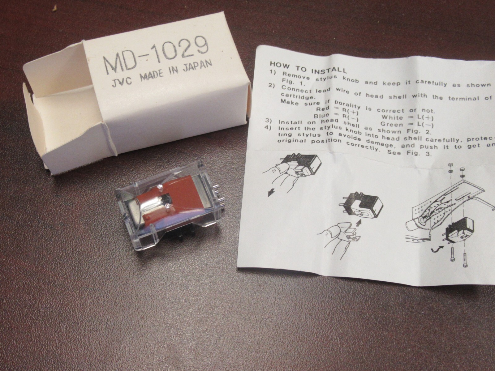 JVC MD-1029 vintage turntable Cartridge And Original Stylus Made in Japan NOS