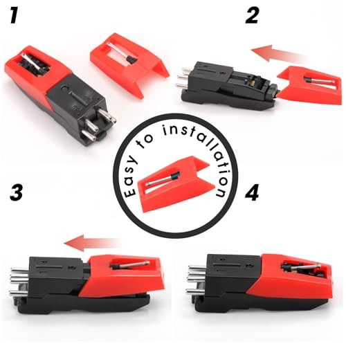 Record Player Cartridge with Stylus Replacement Set – Universal Turntable Needle