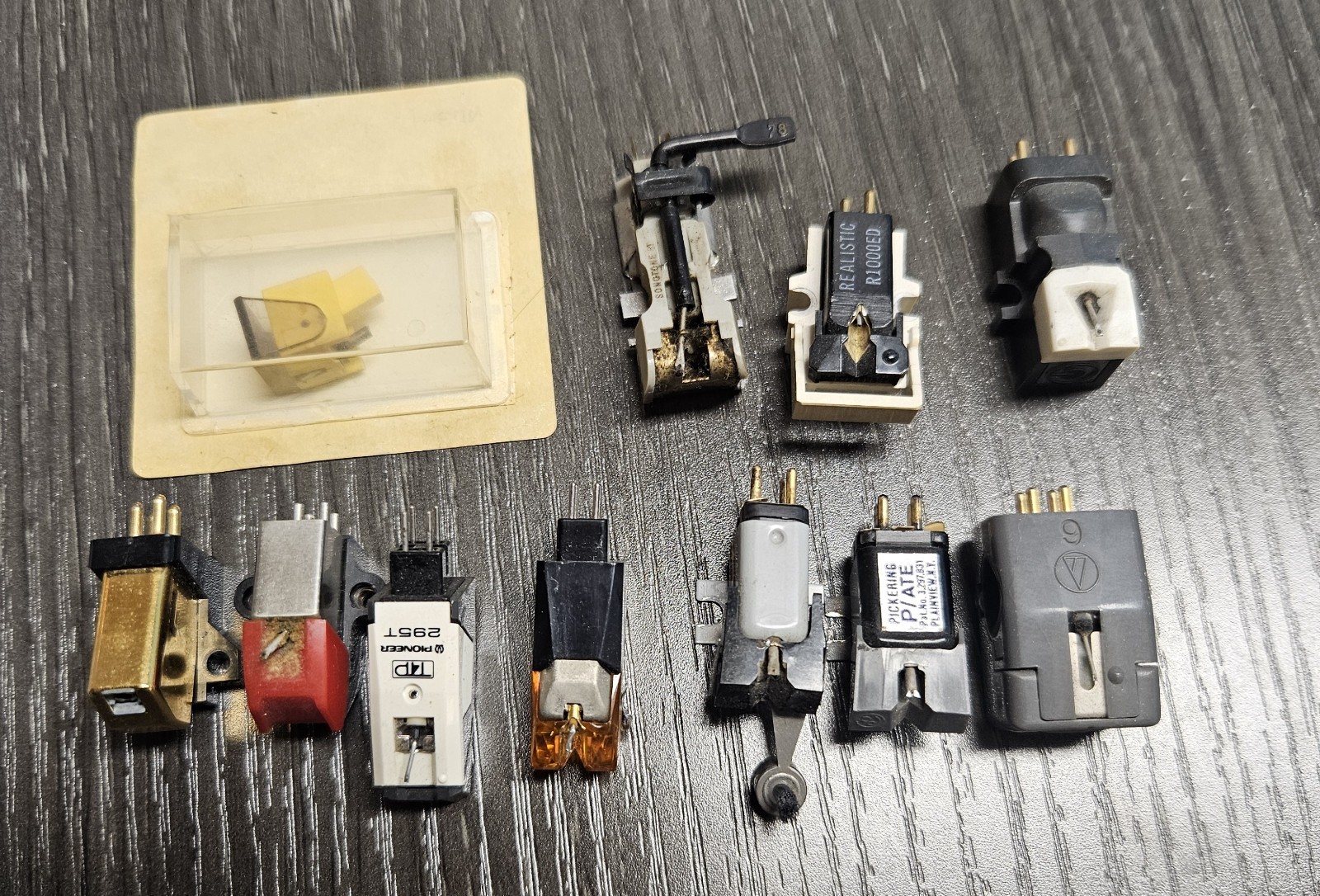 MIXED LOT – phono cartridges audio technica, pickering, pioneer, & misc brands
