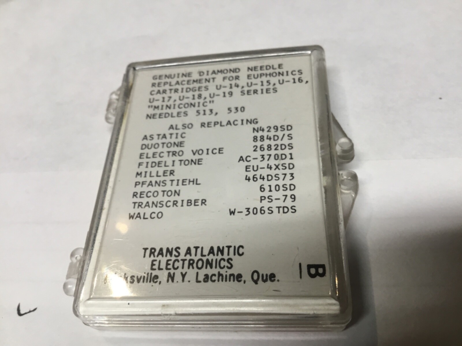 TAE 6005DS Euphonics MINICONIC Needles 513 530 Cartridge U-14-15-16-17-18-19