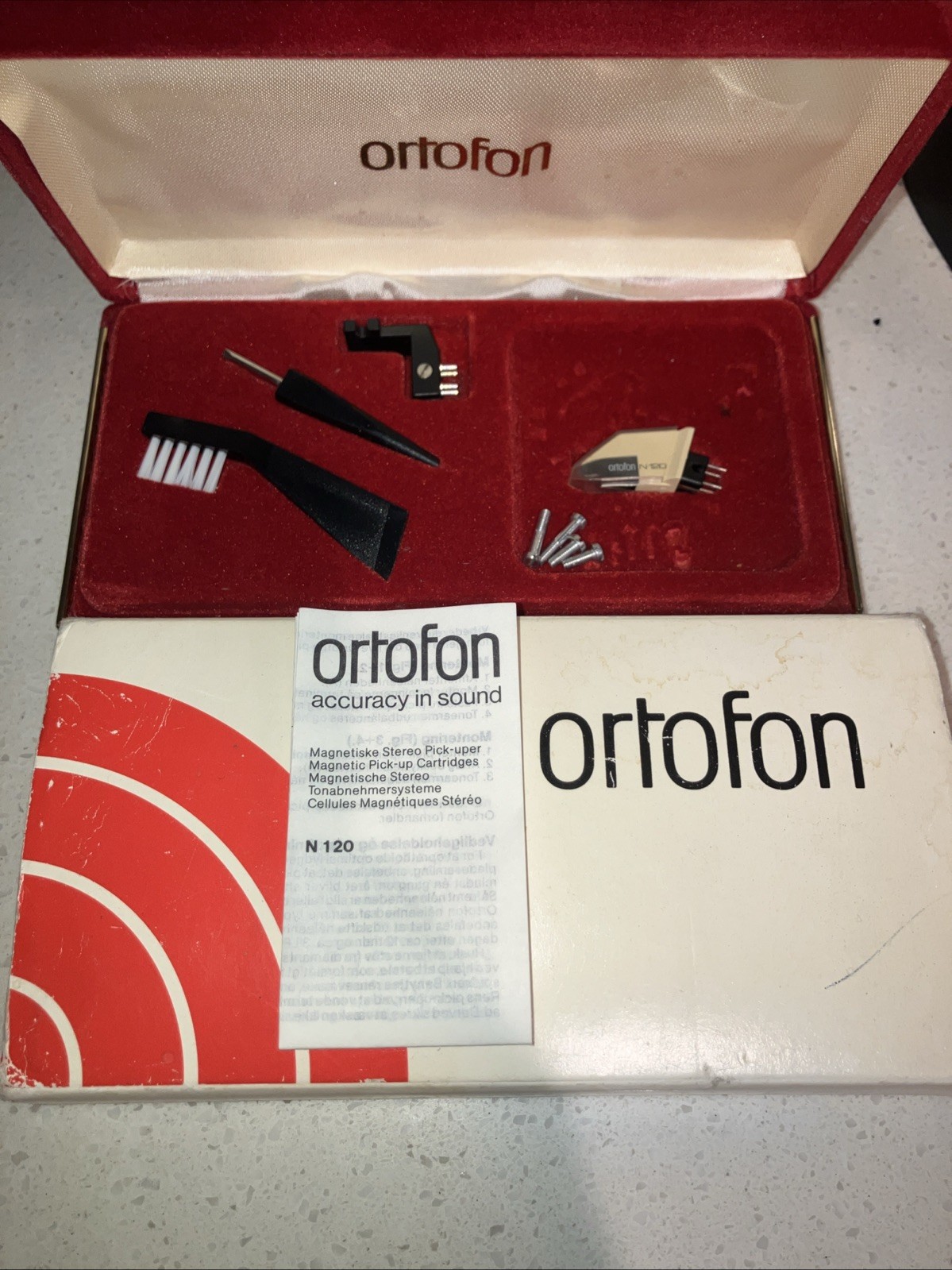 Vintage Ortofon N-120 Needle Kit With ￼Cartridge Screwdriver Brush In Box￼