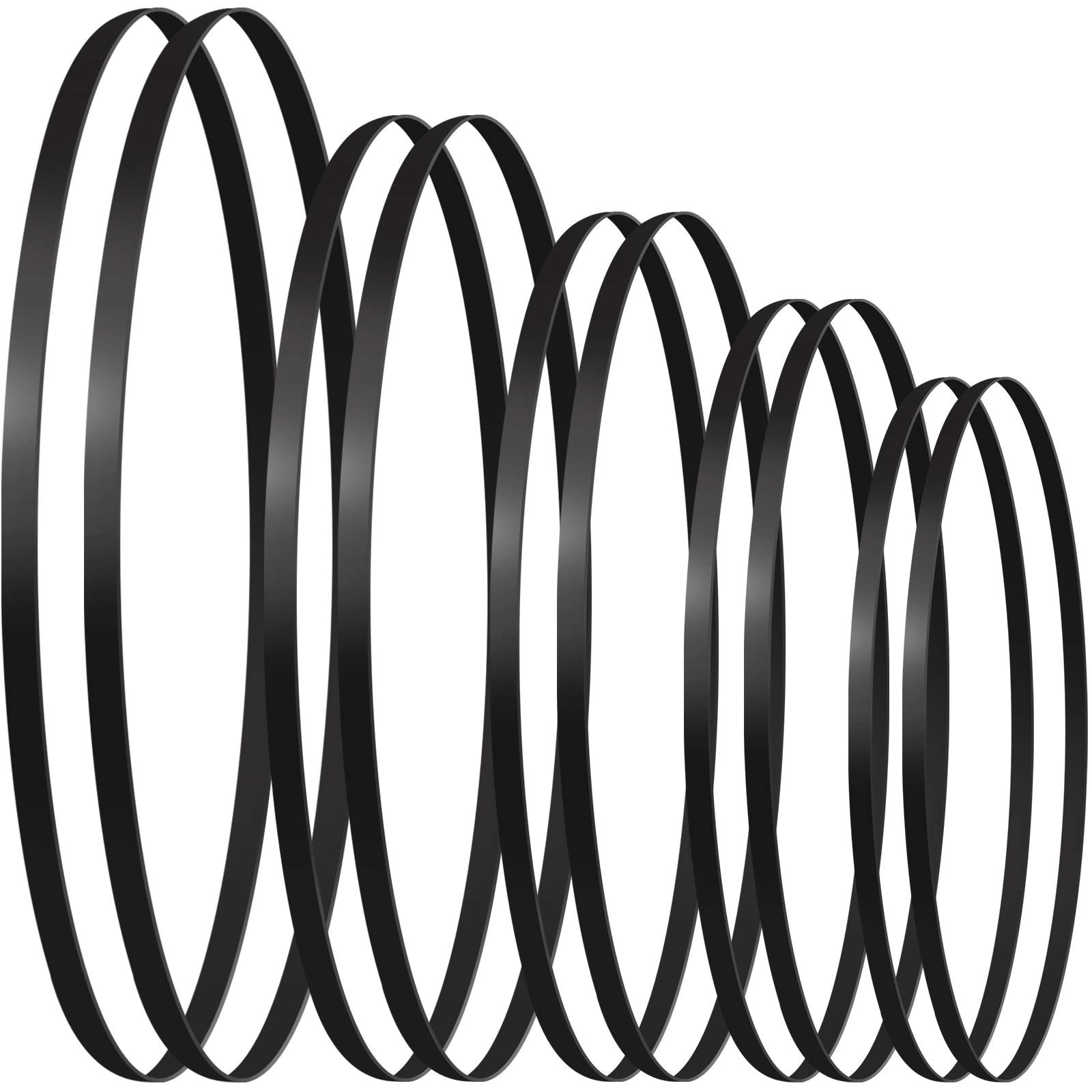 10-Piece Turntable Belt Set, Repair/Replacement, 5 Sizes, Belt-Driven Turntables