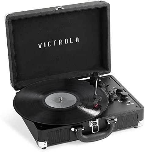 Victrola Journey+ Cassette – 3-Speed Bluetooth Suitcase Black w/