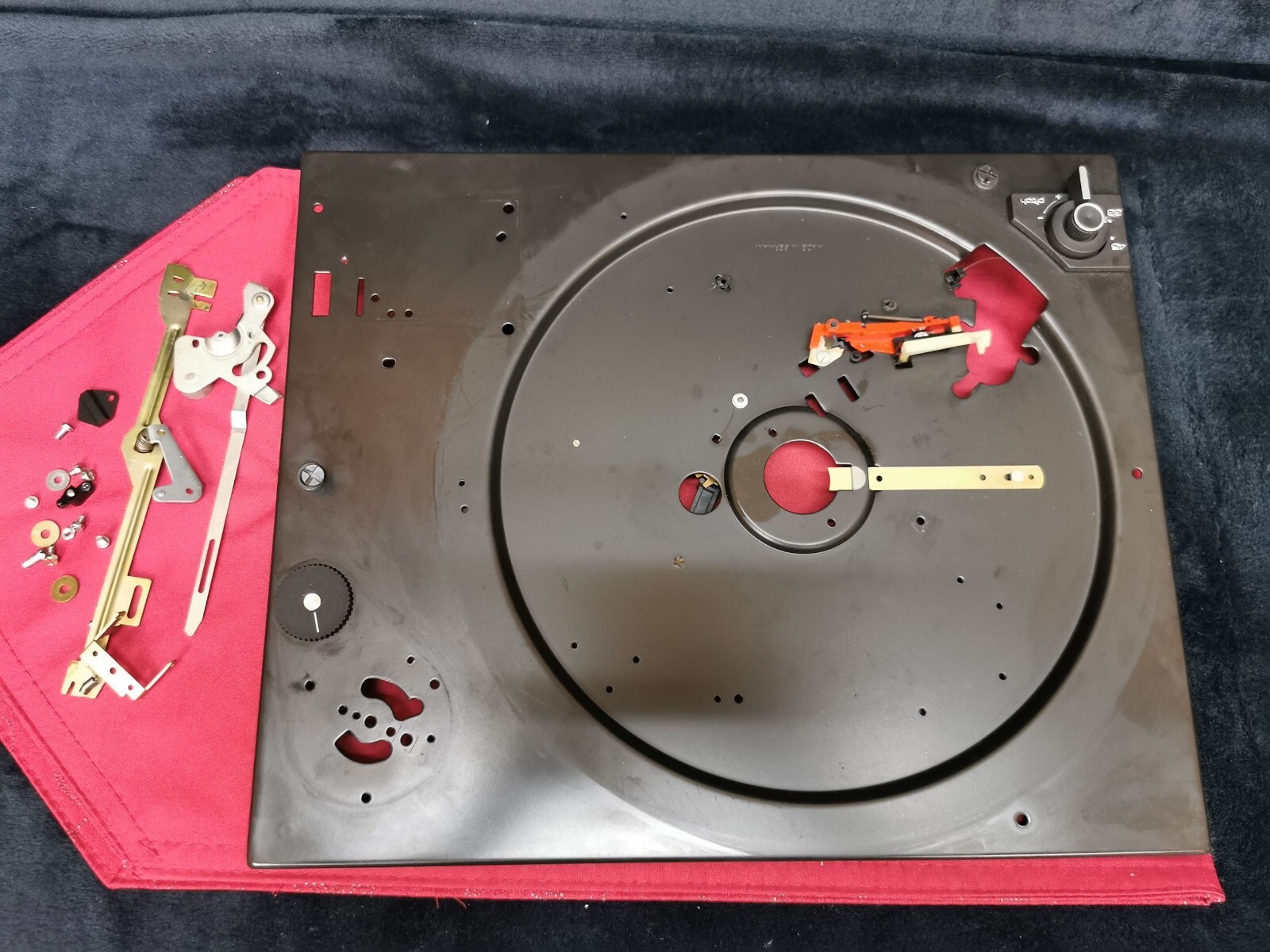 Vintage Dual CS 505-2 Turntable Chassis Parts Front Top Control Surface Audio