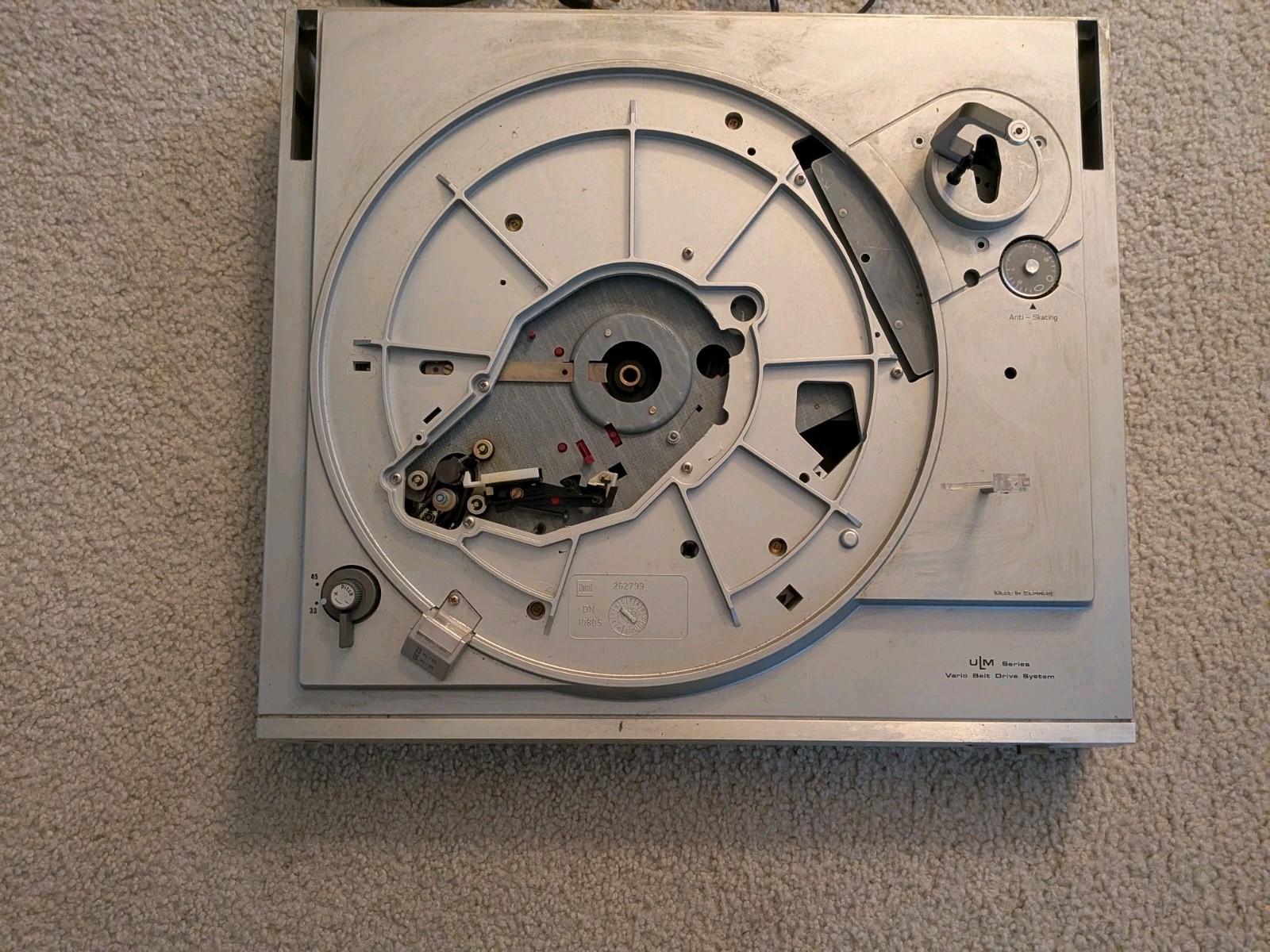Dual CS 508 Turntable Chassis. OEM Part. For Parts Or Repair. As Is. No Returns