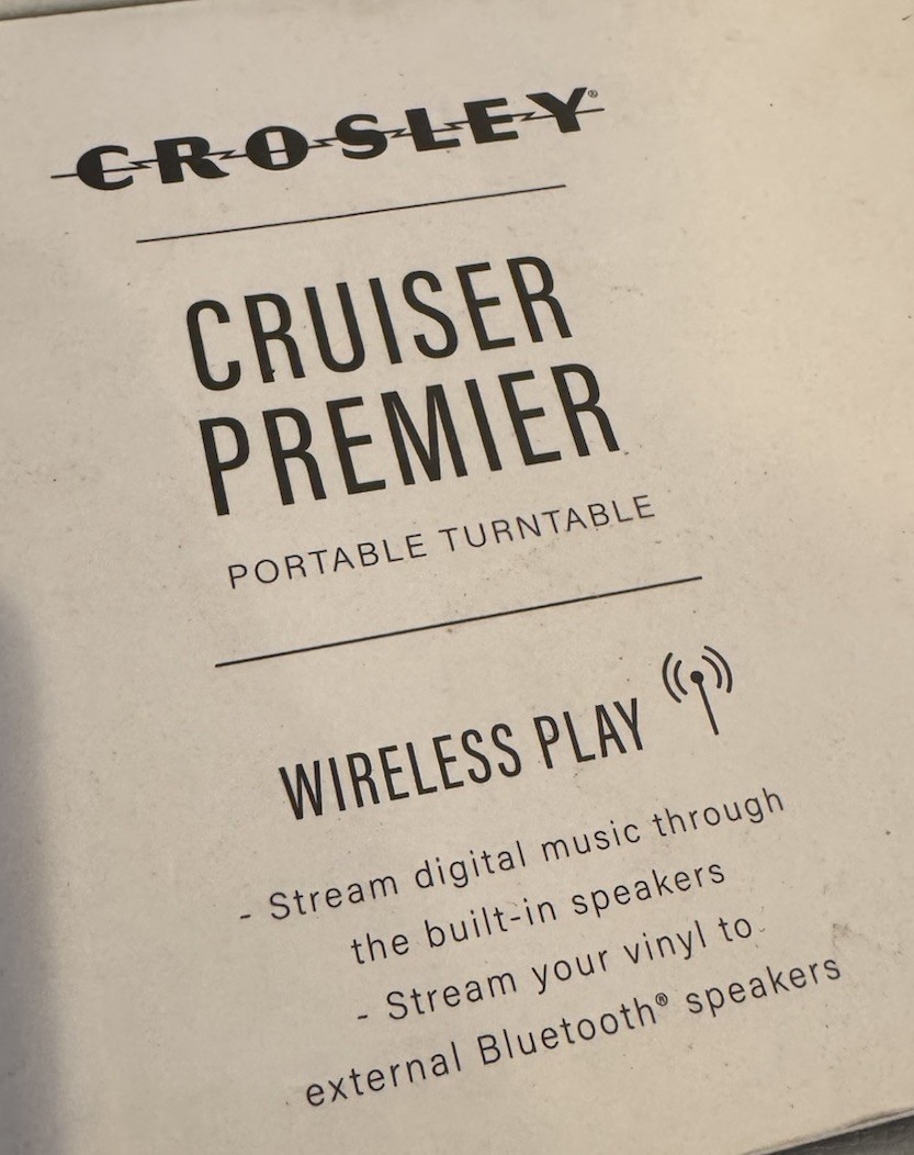 NEW Crosley Cruiser Premier Vinyl Record Player with Speakers – White W/ Gold