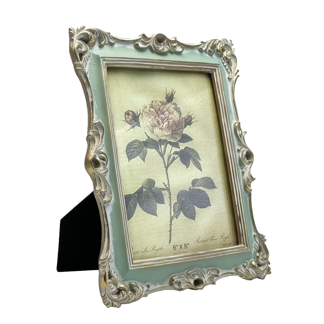 CISOO 6×8 Vintage Picture Frame Antique Ornate Green Photo Frame, 6×8,